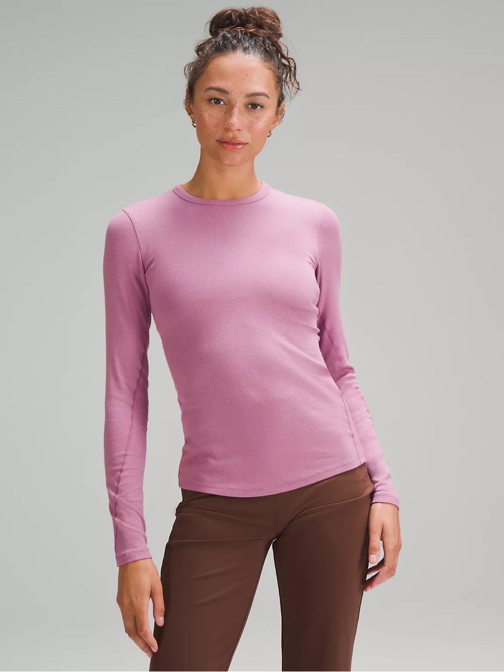 Lululemon Hold Tight Long-Sleeve Shirt - Velvet Dust, Size 8